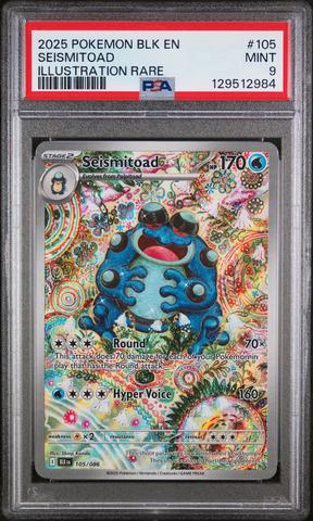 2025 Pokemon Blk En-black Bolt 105 Seismitoad Illustration Rare