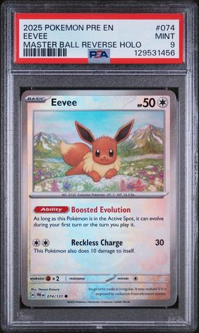2025 Pokemon Pre En-prismatic Evolutions 074 Eevee Master Ball