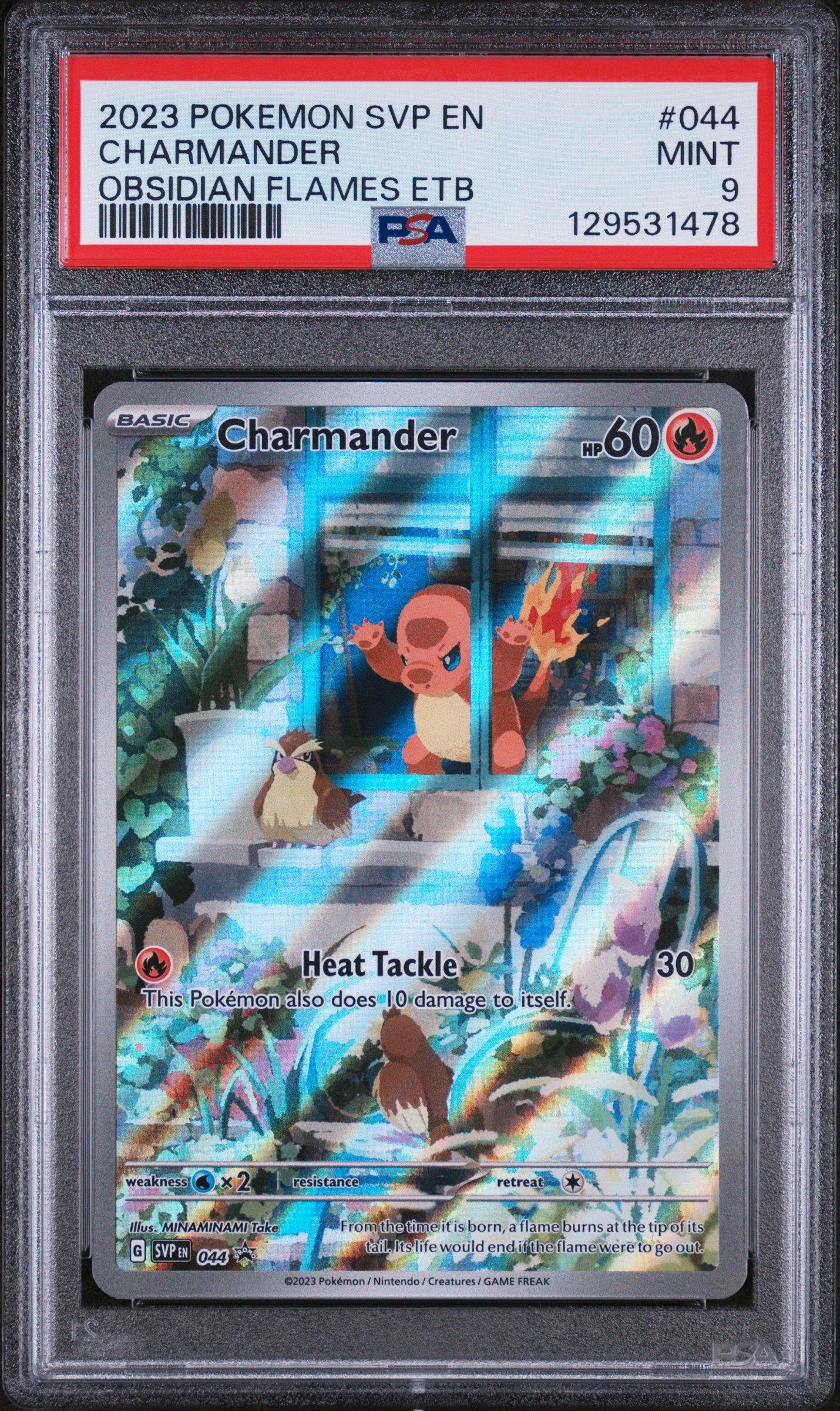 ポケモンカードゲーム Charmander SVP 044 Promo PSA 10 PSA 10 Pokemon Charmander SVP 044 Obsidian Flames ETB Holo Black