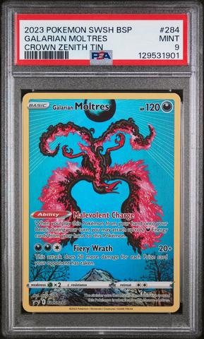2023 Pokemon Swsh Black Star Promo 284 Galarian Moltres Crown
