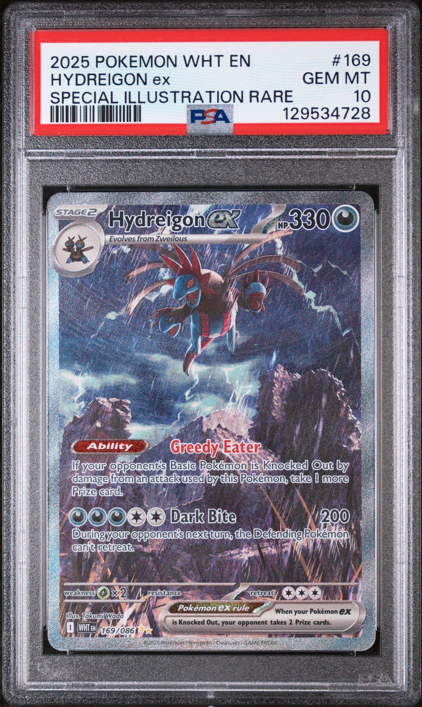 2025 Pokemon Wht En-white Flare 169 Hydreigon Ex Special