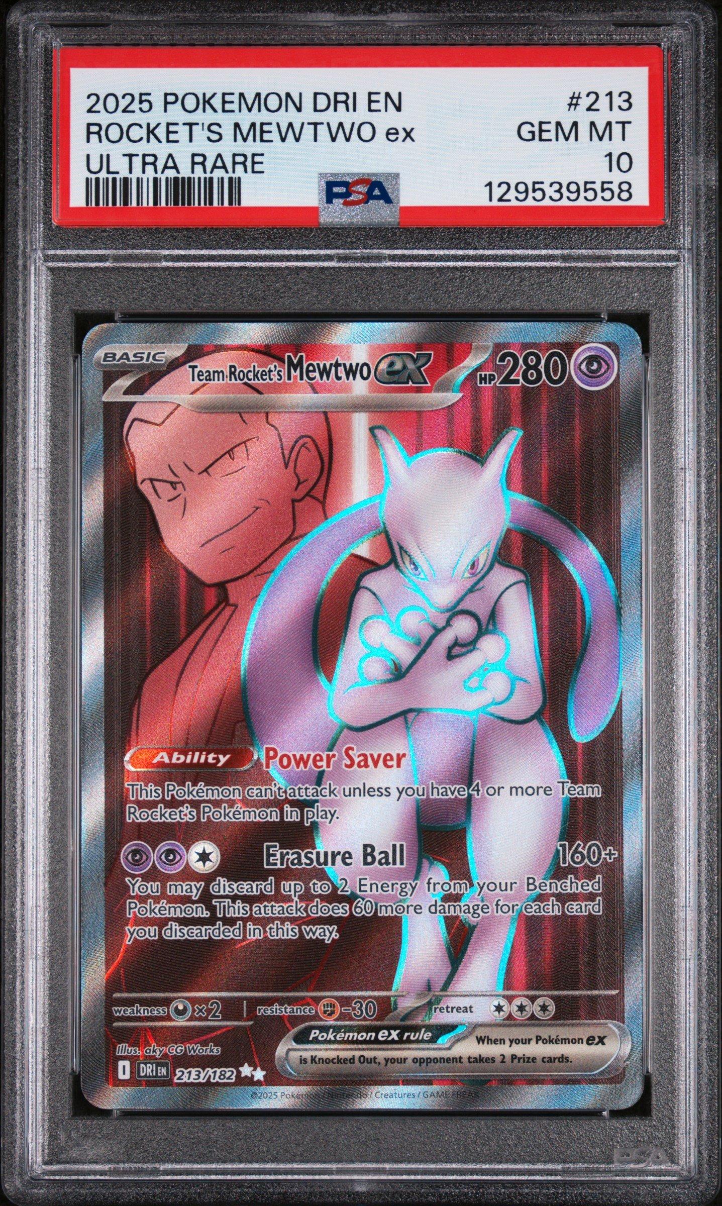 2025 Pokemon Dri En-destined Rivals 213 Team Rocket's Mewtwo Ex
