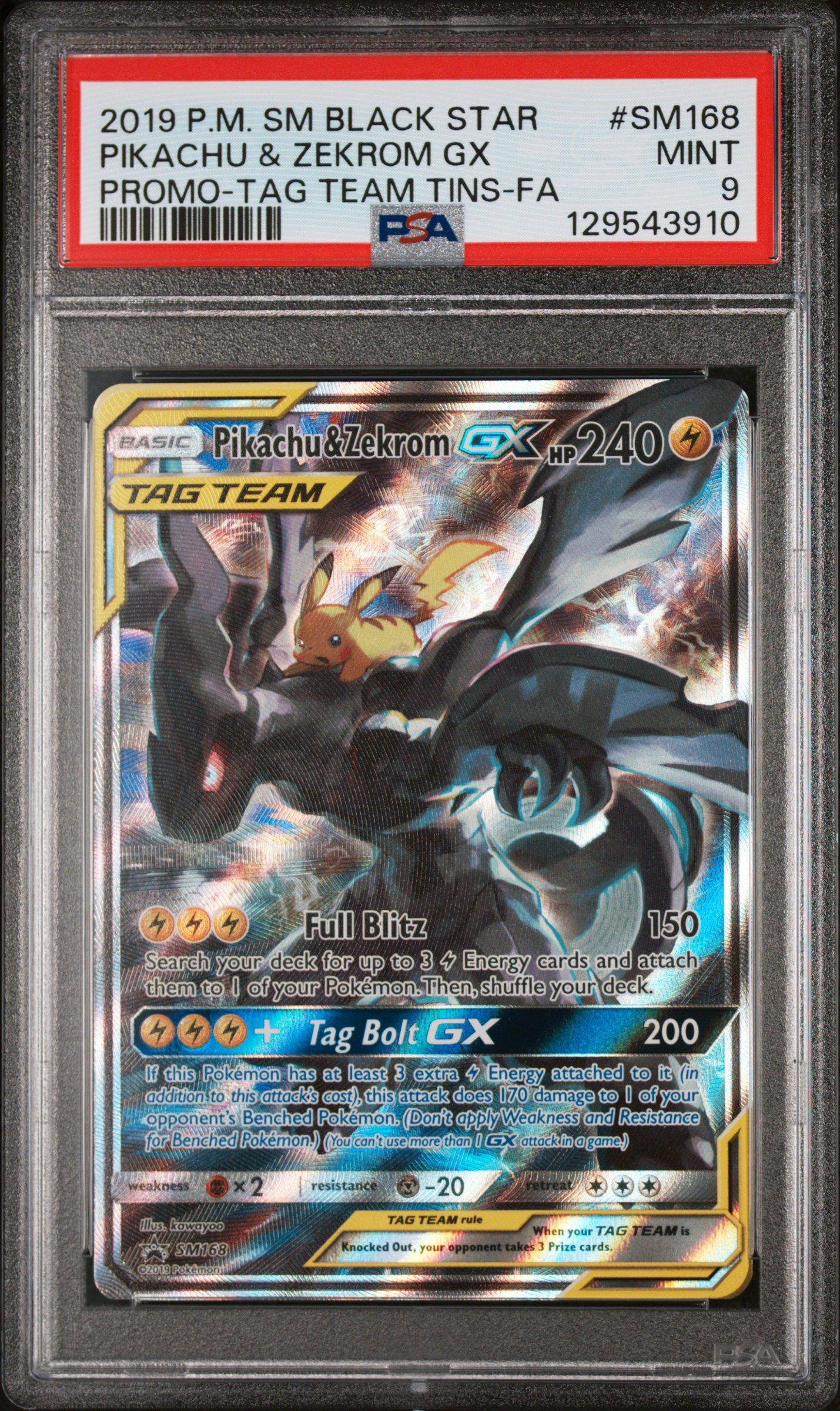 2019 Pokemon Sm Black Star Promo Sm168 Full Art/pikachu & Zekrom