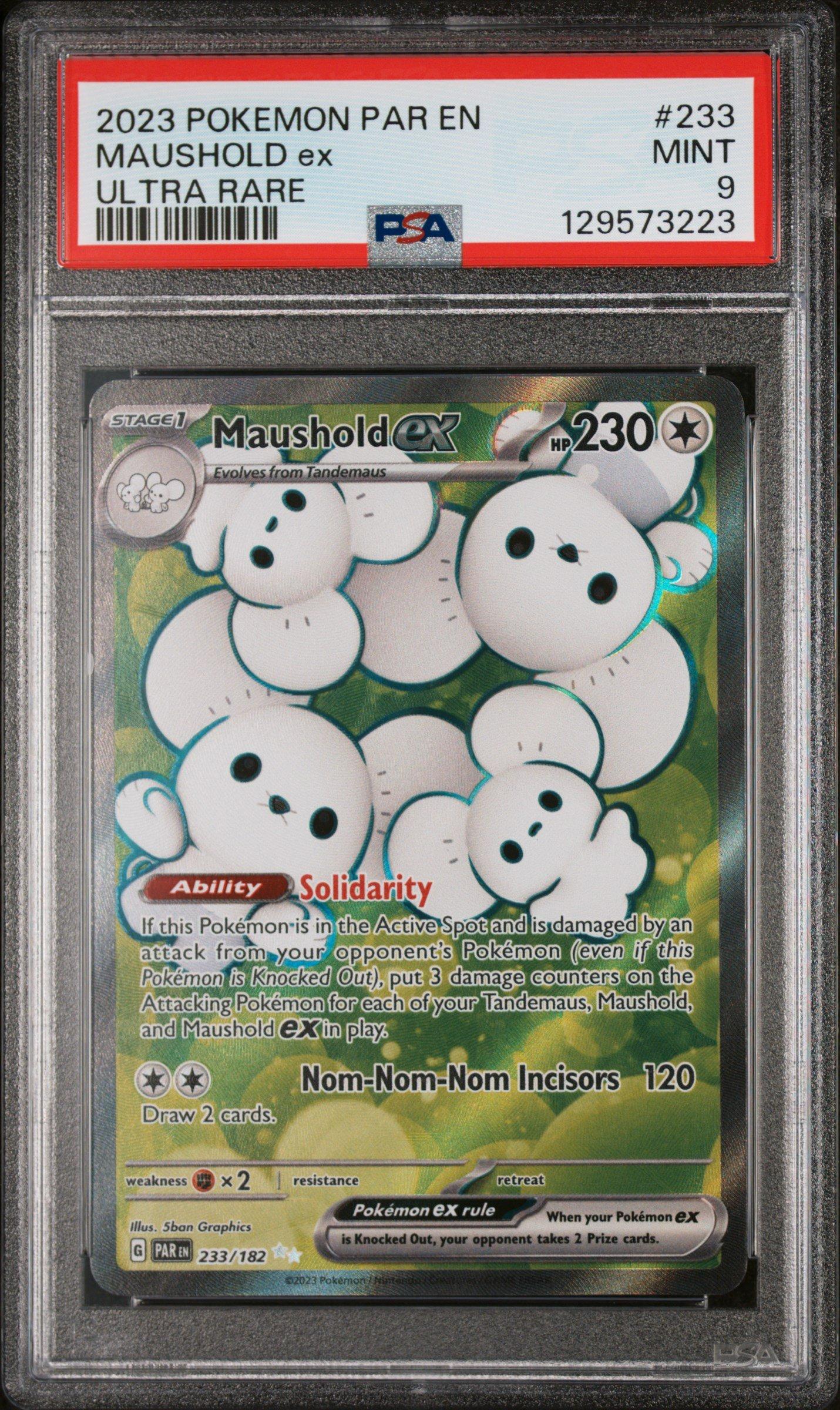 2023 Pokemon Par En-paradox Rift 233 Maushold Ex Ultra Rare PSA 9