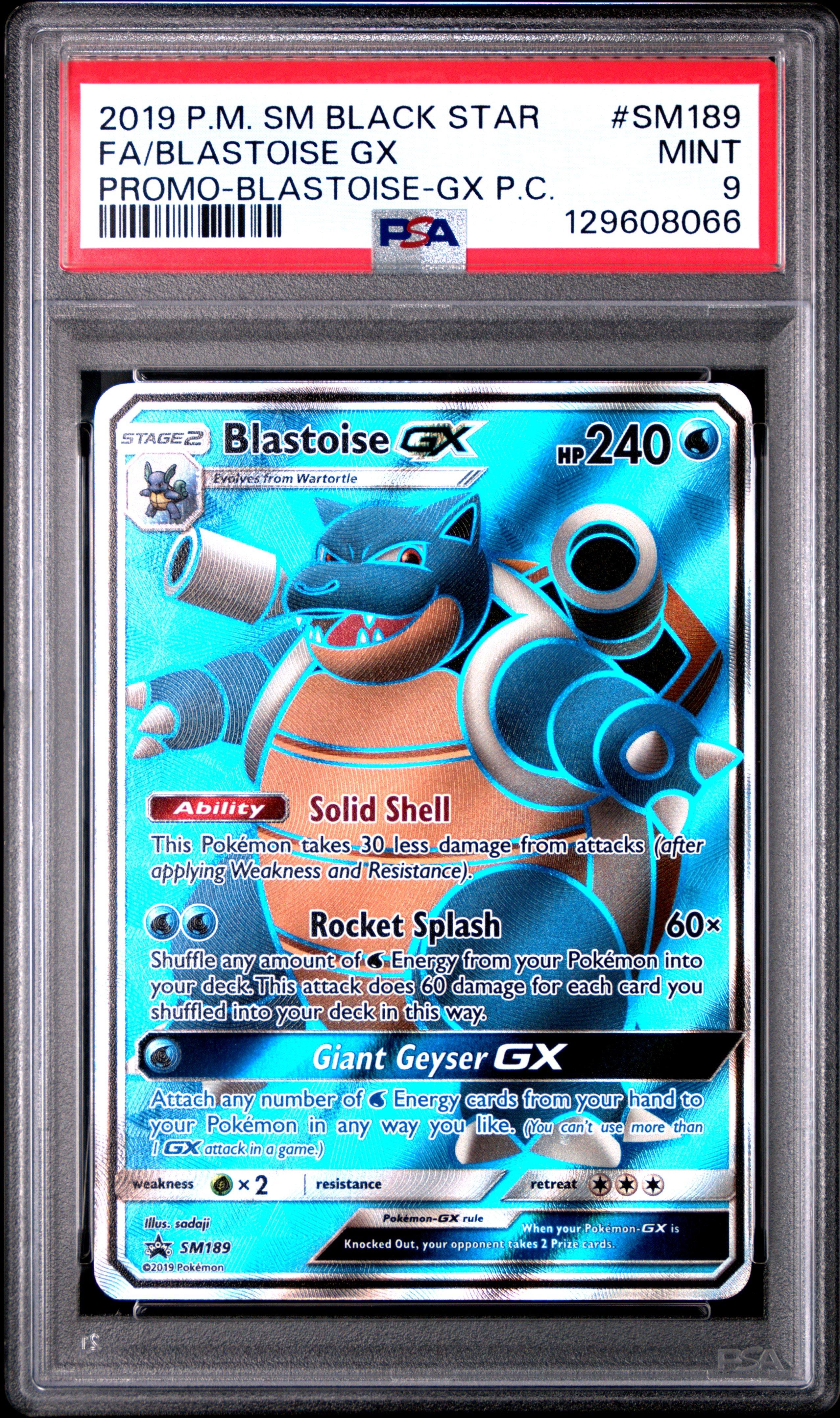 2019 Pokemon Sm Black Star Promo Sm189 Full Art/blastoise Gx