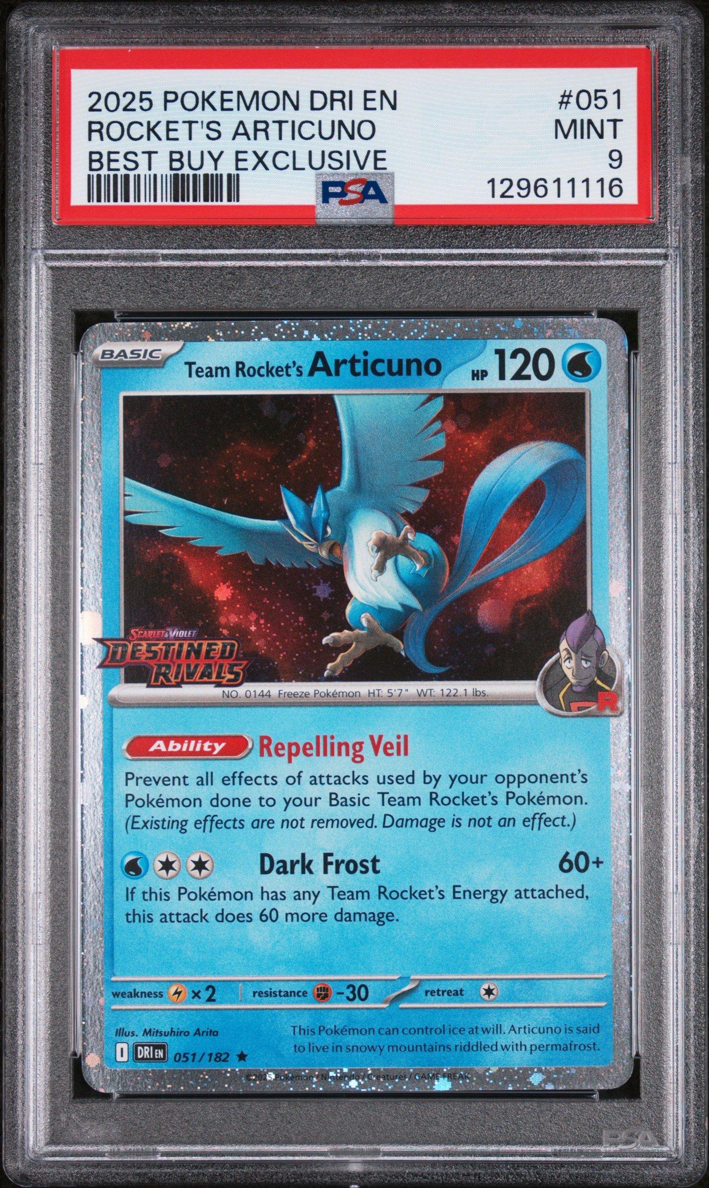2025 Pokemon Dri En-destined Rivals 051 Team Rocket's Articuno