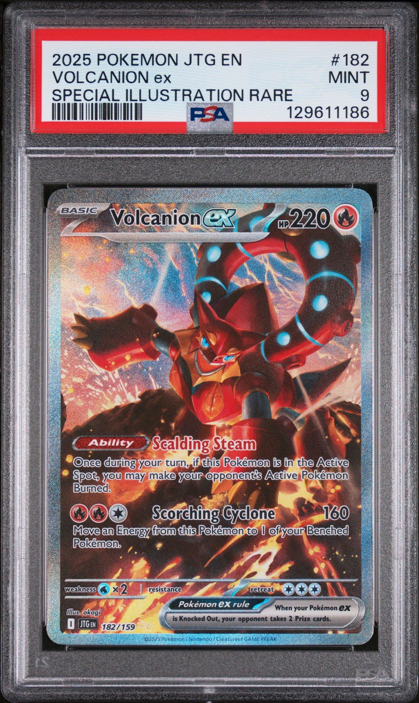 ボルケニオンEX ジャンボカード PSA10 2025 Pokemon Jtg En-journey Together 182 Volcanion Ex Special