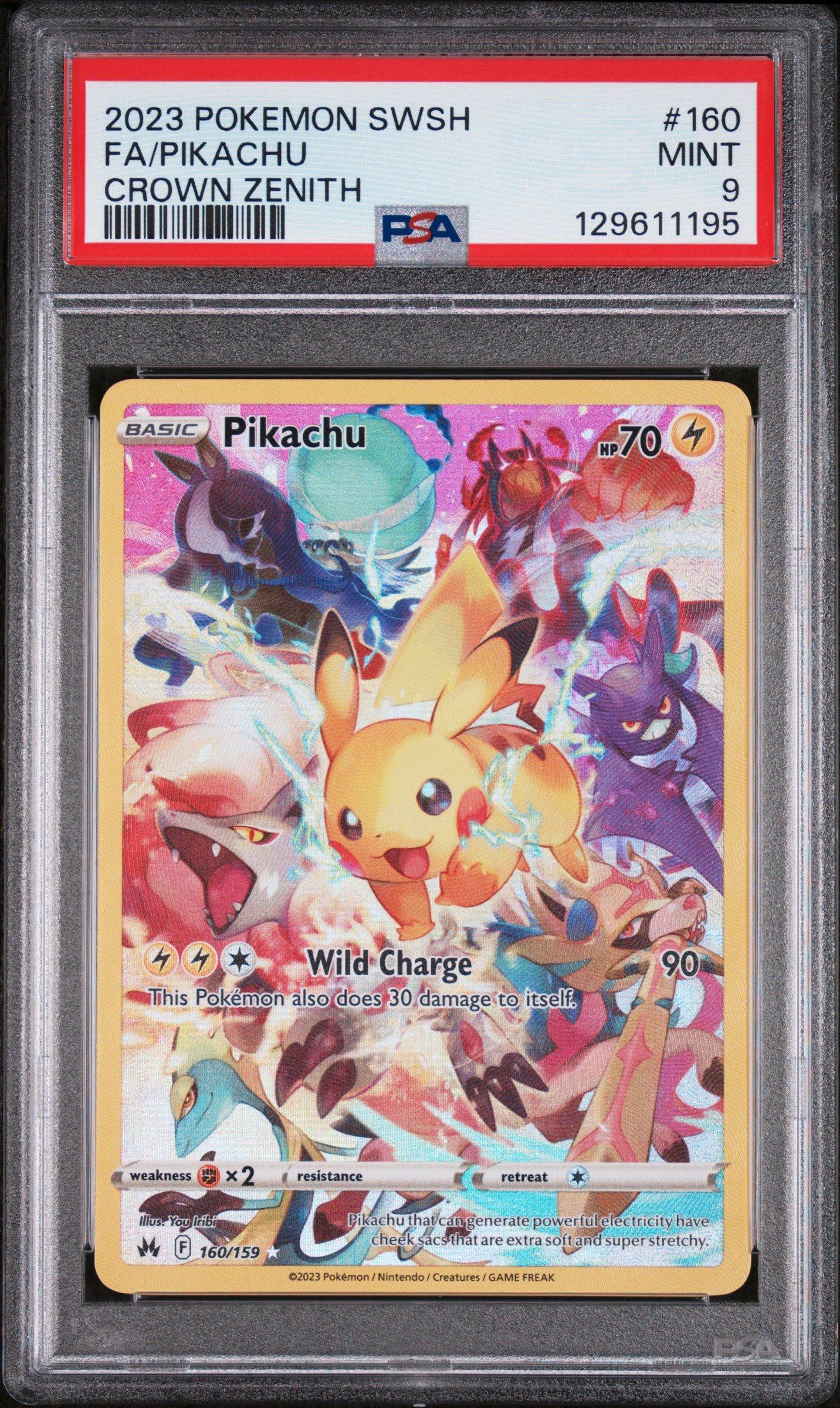 2023 Pokemon Sword And Shield Crown Zenith 160 Full Art/pikachu