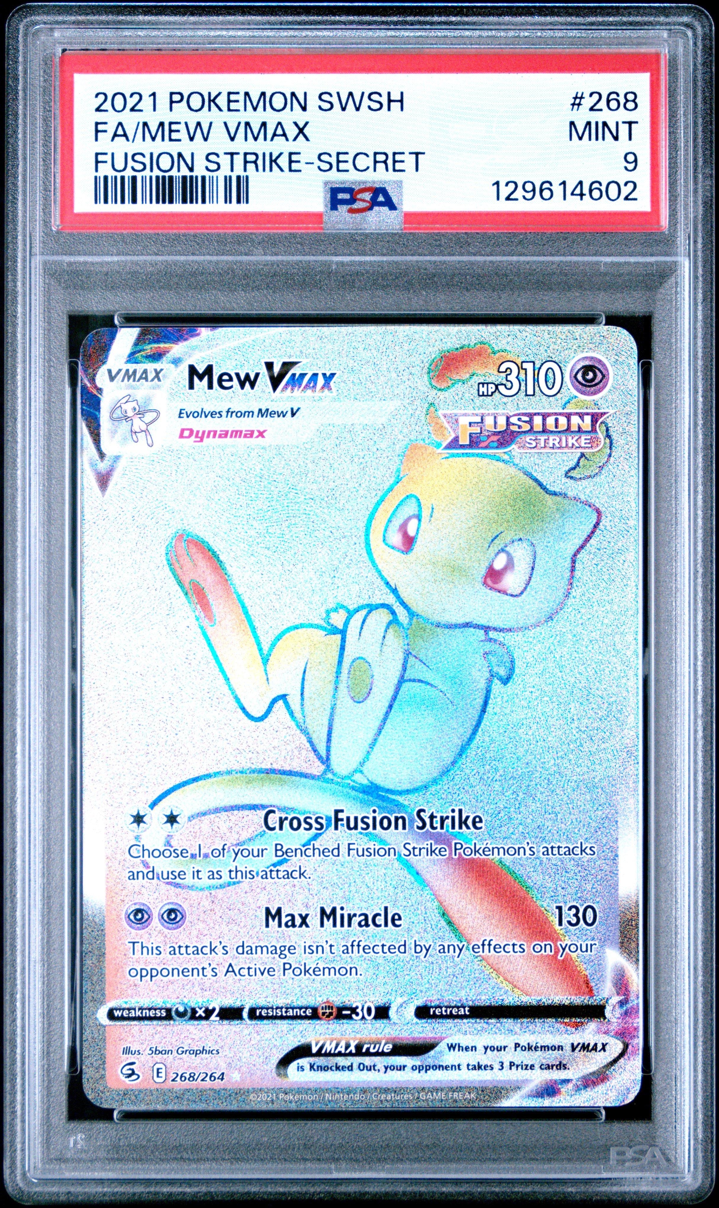 2021 Pokemon Sword & Shield Fusion Strike 268 Full Art/mew Vmax Secret PSA  9 Graded Card | GameStop