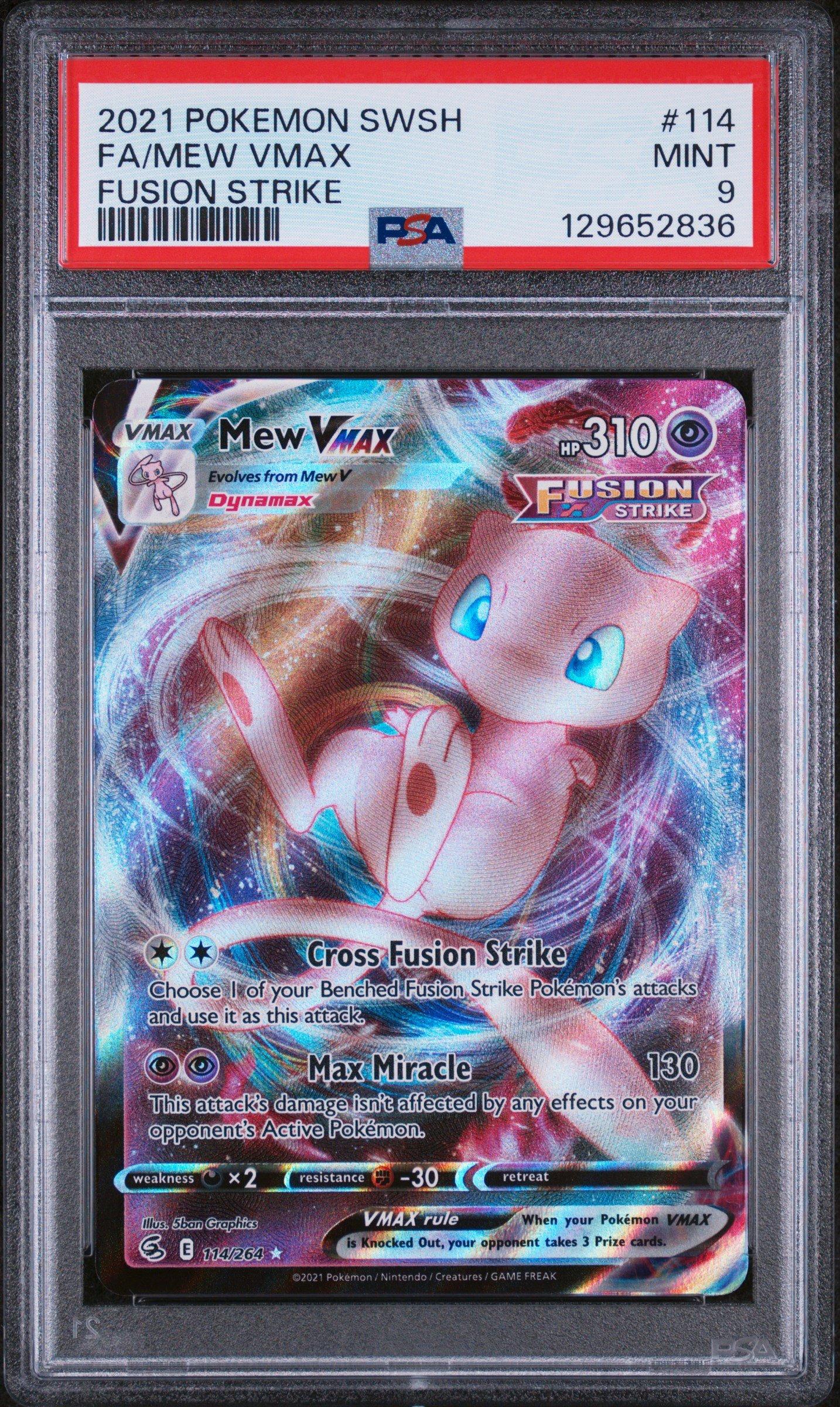 2021 Pokemon Sword & Shield Fusion Strike 114 Full Art/mew Vmax