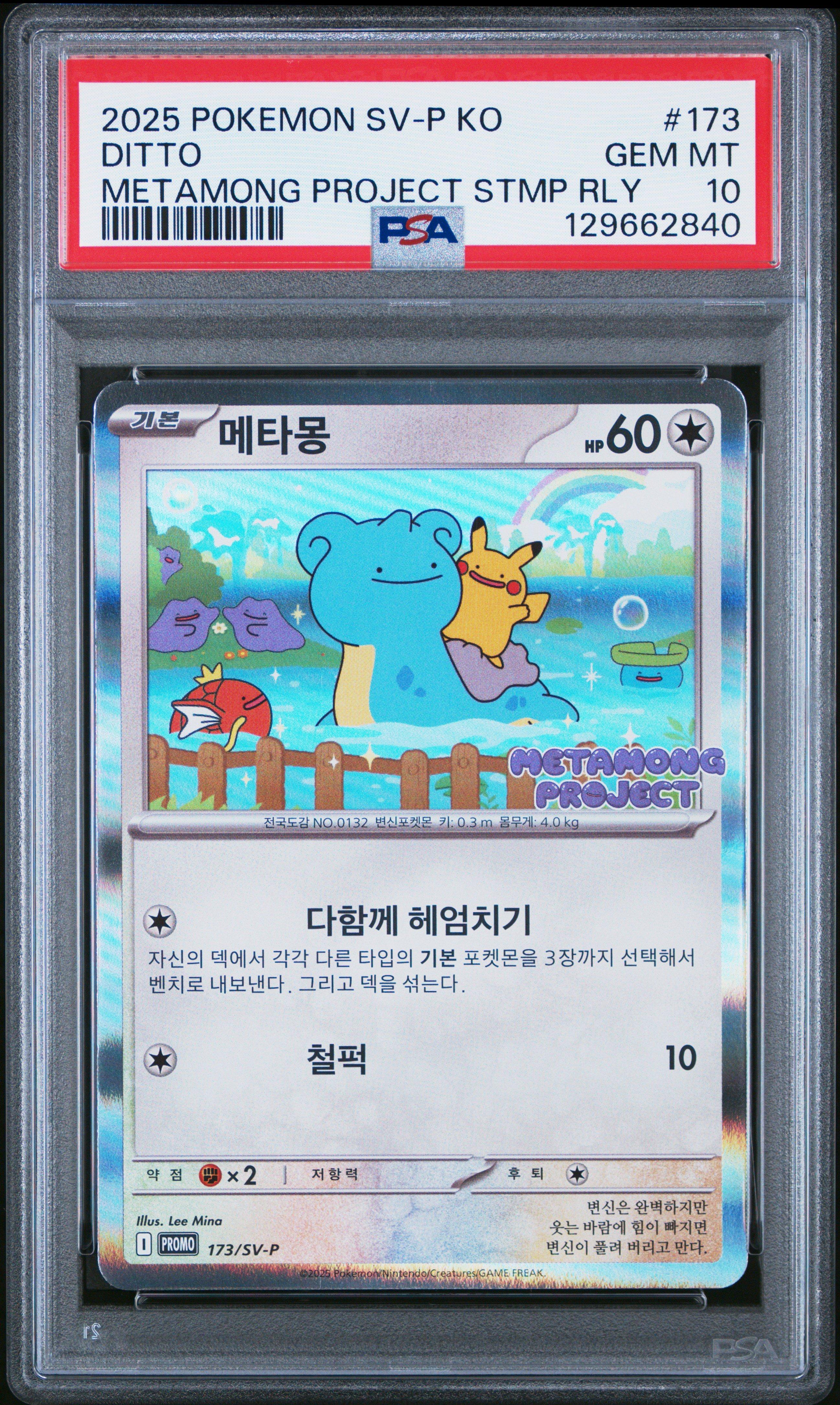 PSA10 メタモン 064/080 レジェンド ポケモンカード DITTO 2025 Pokemon Korean Sv-p Promo 173 Ditto Metamong Project Ditto Qr