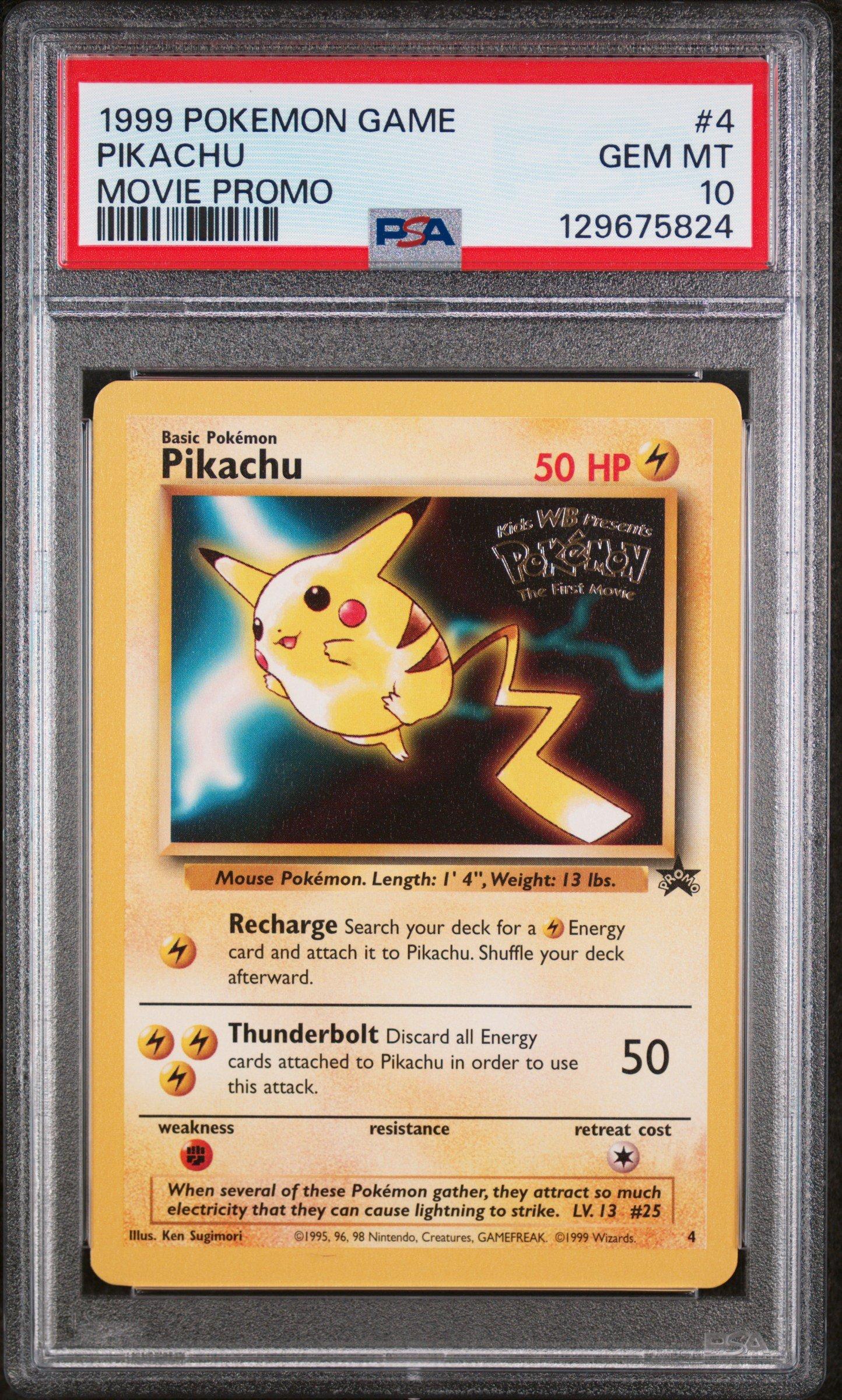 1999 Pokemon Game Movie 4 Pikachu Movie Promo PSA 10 | GameStop