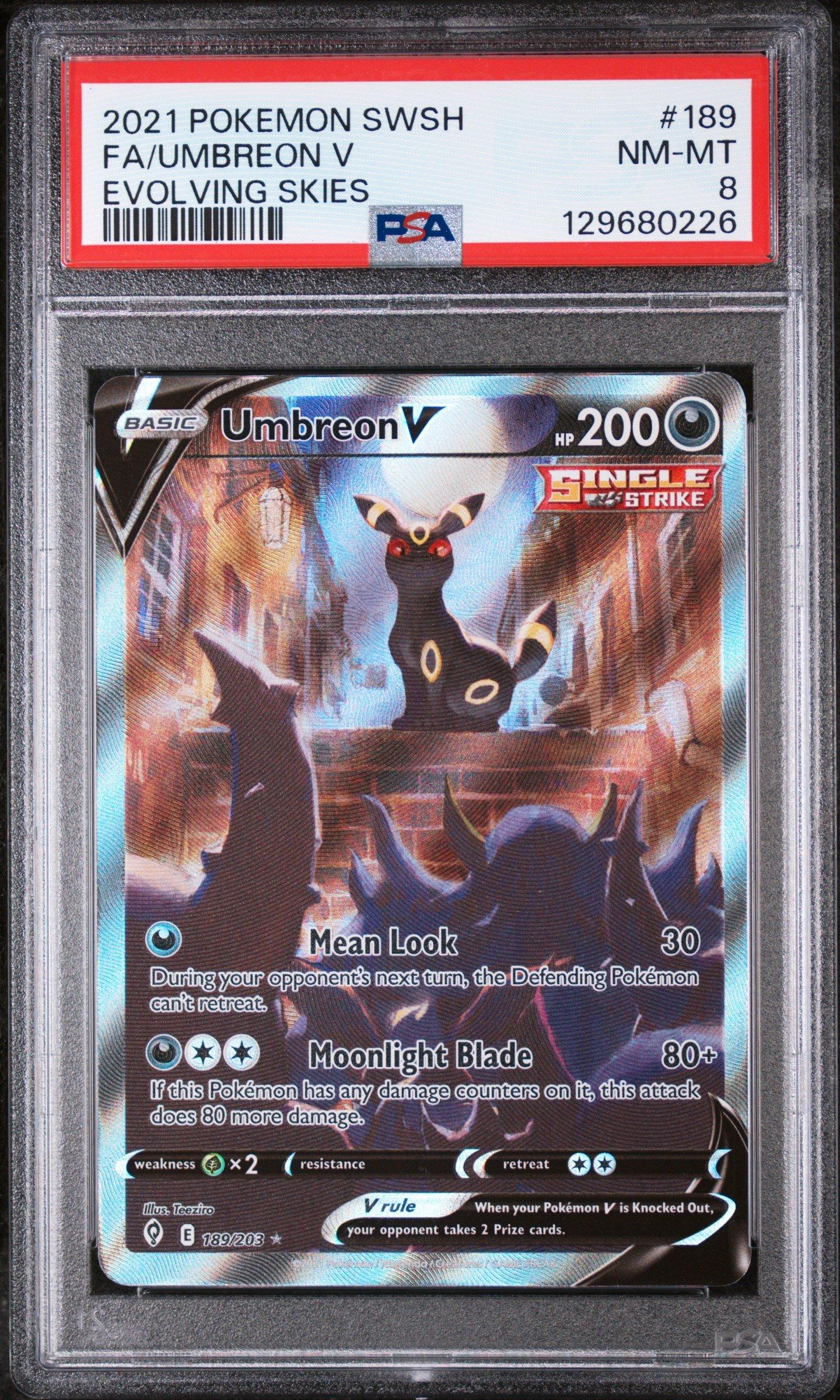 2021 Pokemon Sword & Shield Evolving Skies 189 Full Art/umbreon V