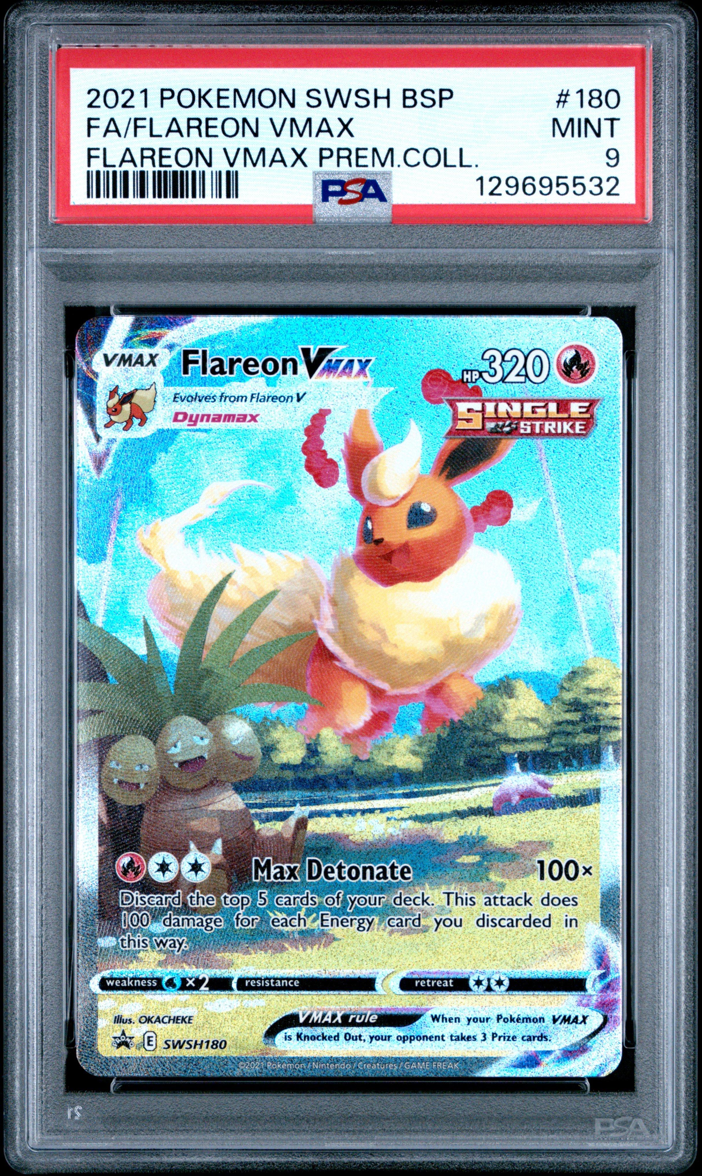 2021 Pokemon Swsh Black Star Promo 180 Full Art/flareon Vmax