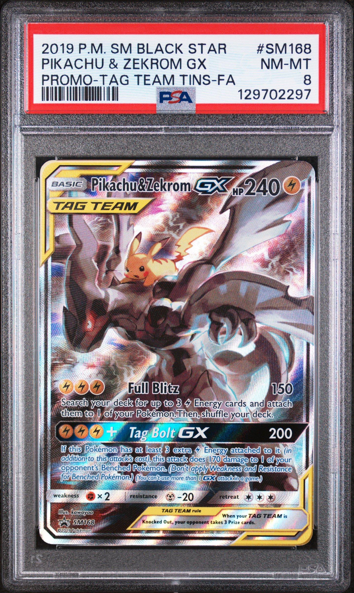 2019 Pokemon Sm Black Star Promo Sm168 Full Art/pikachu & Zekrom
