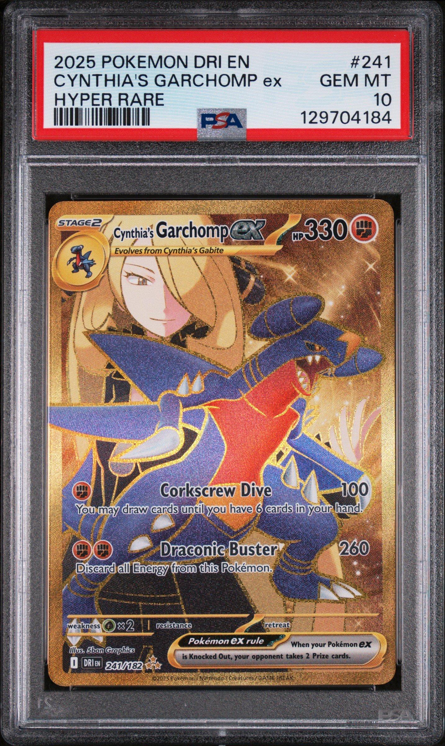 2025 Pokemon Dri En-destined Rivals 241 Cynthia's Garchomp Ex