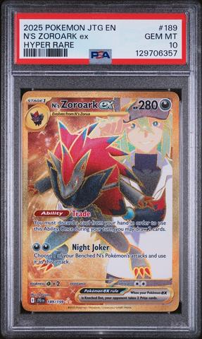 2025 Pokemon Jtg En-journey Together 189 N's Zoroark Ex Hyper Rare