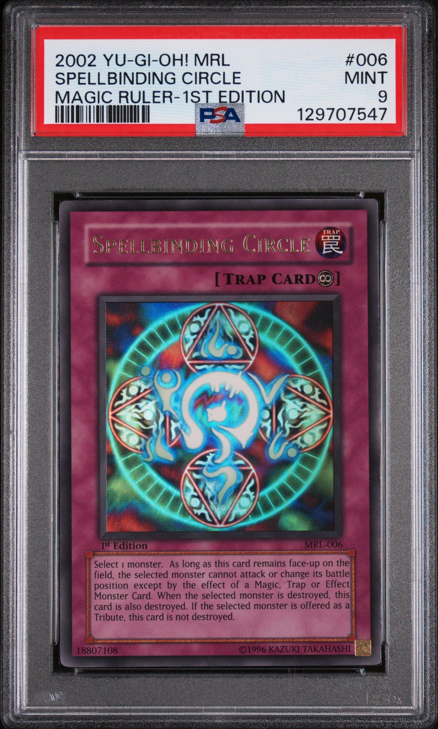 2002 Yu-gi-oh! Mrl-magic Ruler 006 Spellbinding Circle 1st Edition