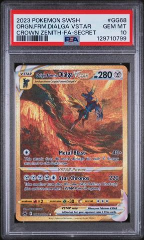 2023 Pokemon Sword And Shield Crown Zenith Gg68 Full Art/origin