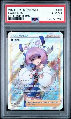 2021 ポケモンカード FA/KLARA GEM MT 10 2021 Pokemon Sword & Shield Chilling Reign 200 Full Art/blaziken
