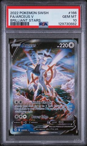 2022 Pokemon Sword & Shield Brilliant Stars 166 Full Art/arceus V