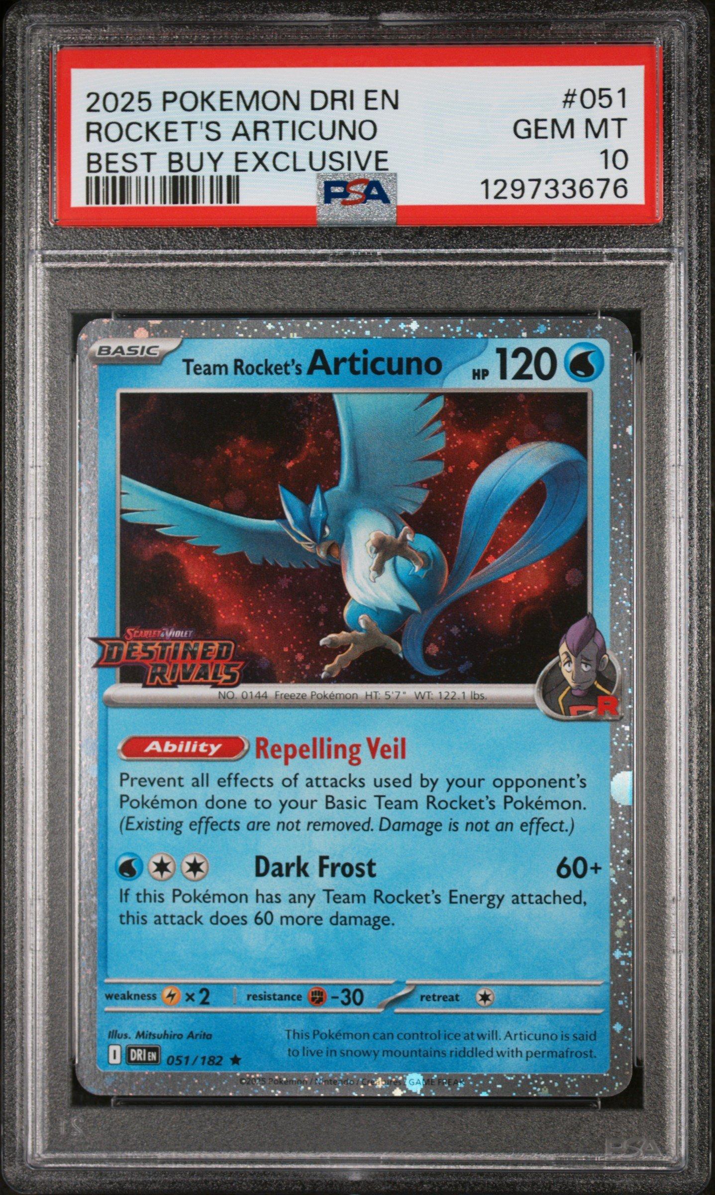 2025 Pokemon Dri En-destined Rivals 051 Team Rocket's Articuno