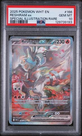 2025 Pokemon Wht En-white Flare 166 Reshiram Ex Special