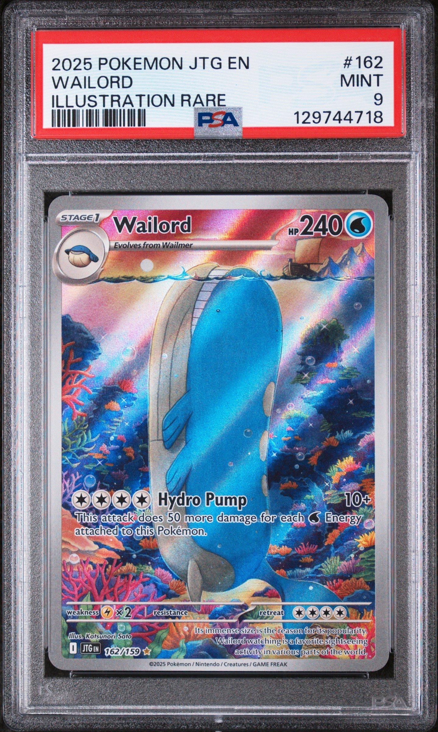 2025 Pokemon Jtg En-journey Together 162 Wailord Illustration Rare