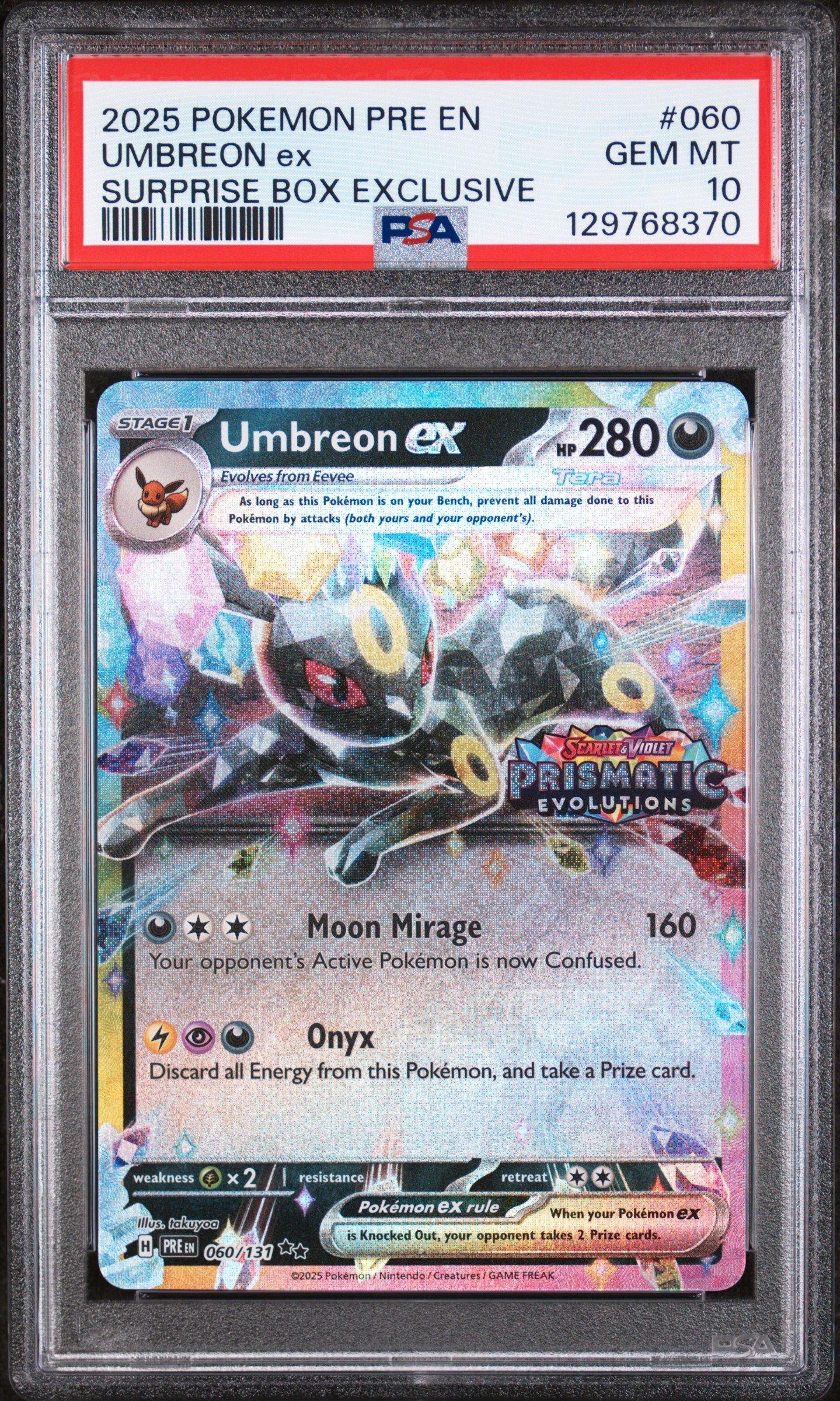 2025 Pokemon Pre En-prismatic Evolutions 060 Umbreon Ex Surprise