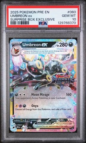 2025 Pokemon Pre En-prismatic Evolutions 060 Umbreon Ex Surprise