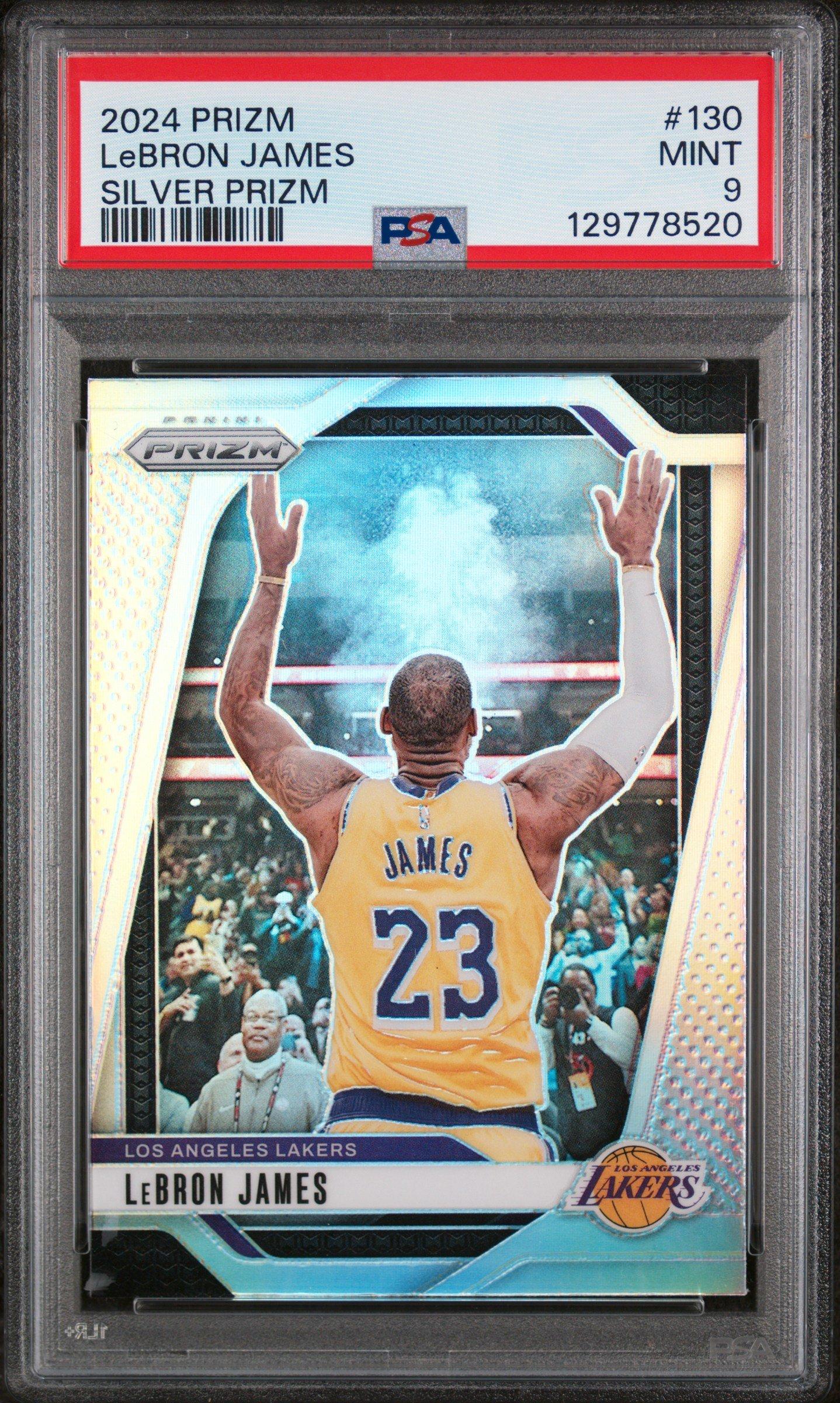 2024 Panini Prizm 130 Lebron James Silver Prizm PSA 9