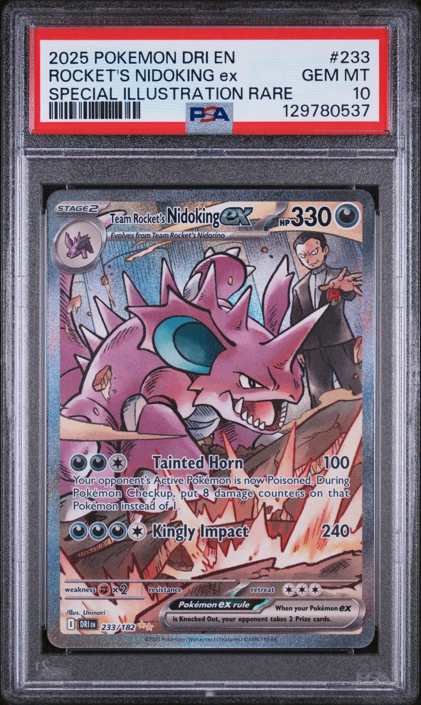 2025 Pokemon Dri En-destined Rivals 233 Team Rocket's Nidoking Ex