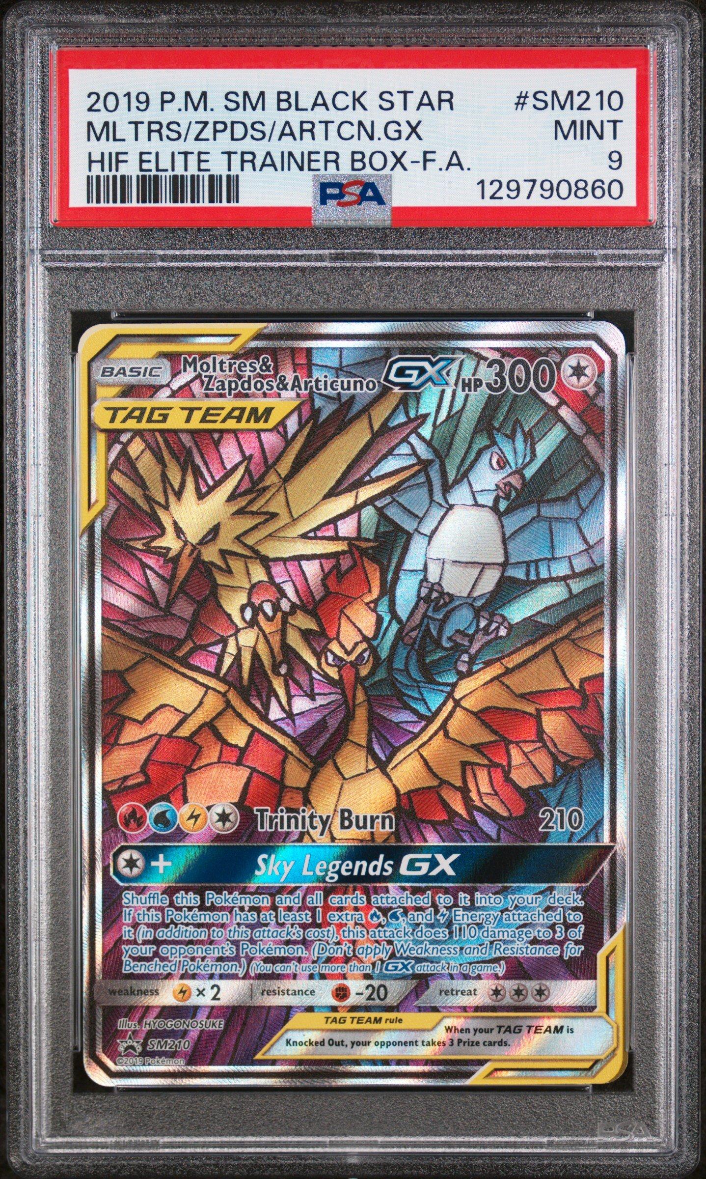 2019 Pokemon Sm Black Star Promo Sm210 Full Art/moltres & Zapdos