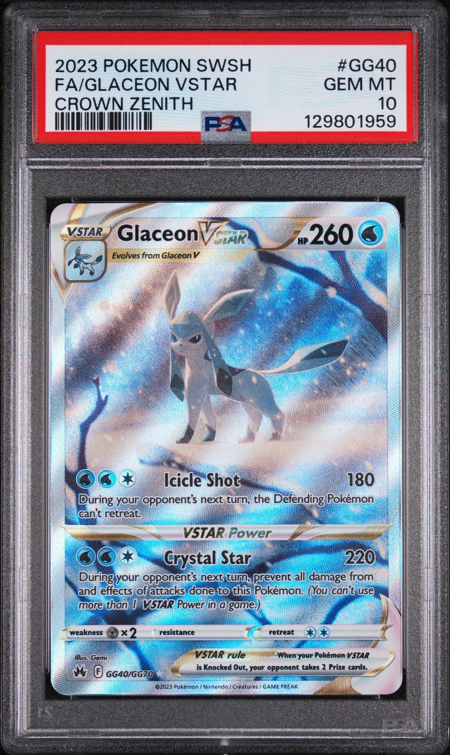 2023 Pokemon Sword And Shield Crown Zenith Gg40 Full Art/glaceon