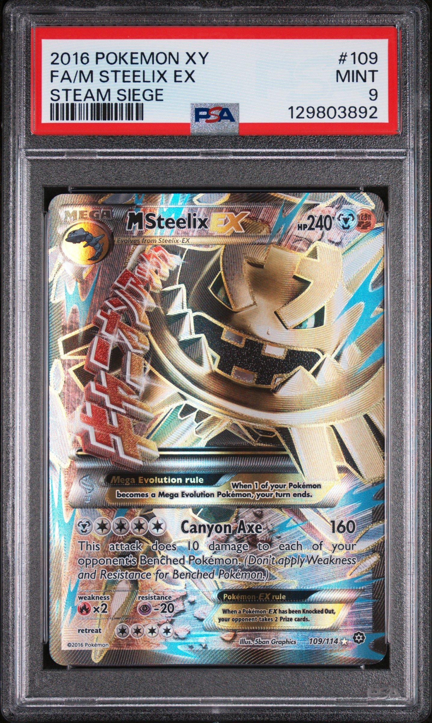 2016 Pokemon Xy Steam Siege 109 Full Art/m Steelix Ex PSA 9 | GameStop