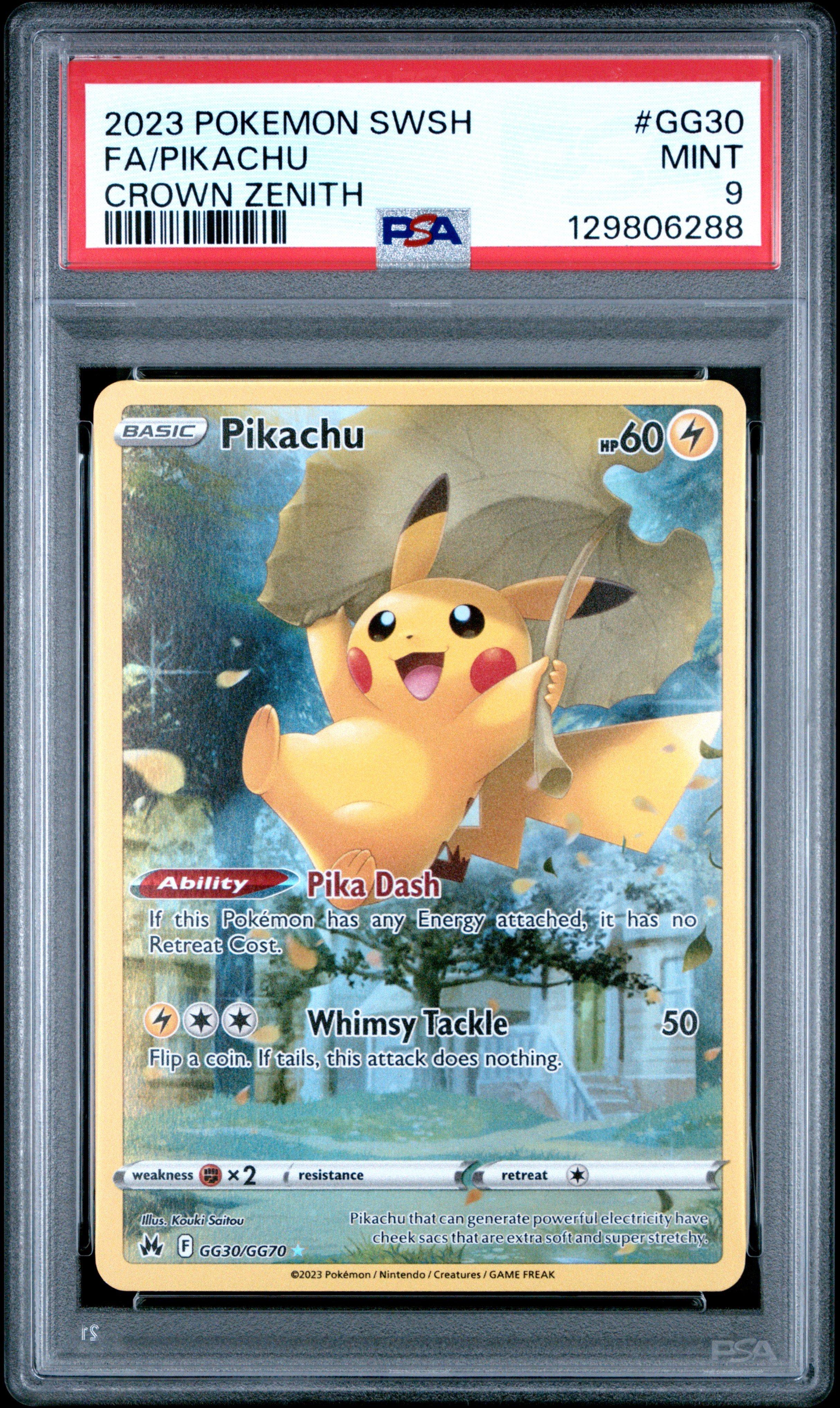 2023 Pokemon Sword And Shield Crown Zenith Gg30 Full Art/pikachu