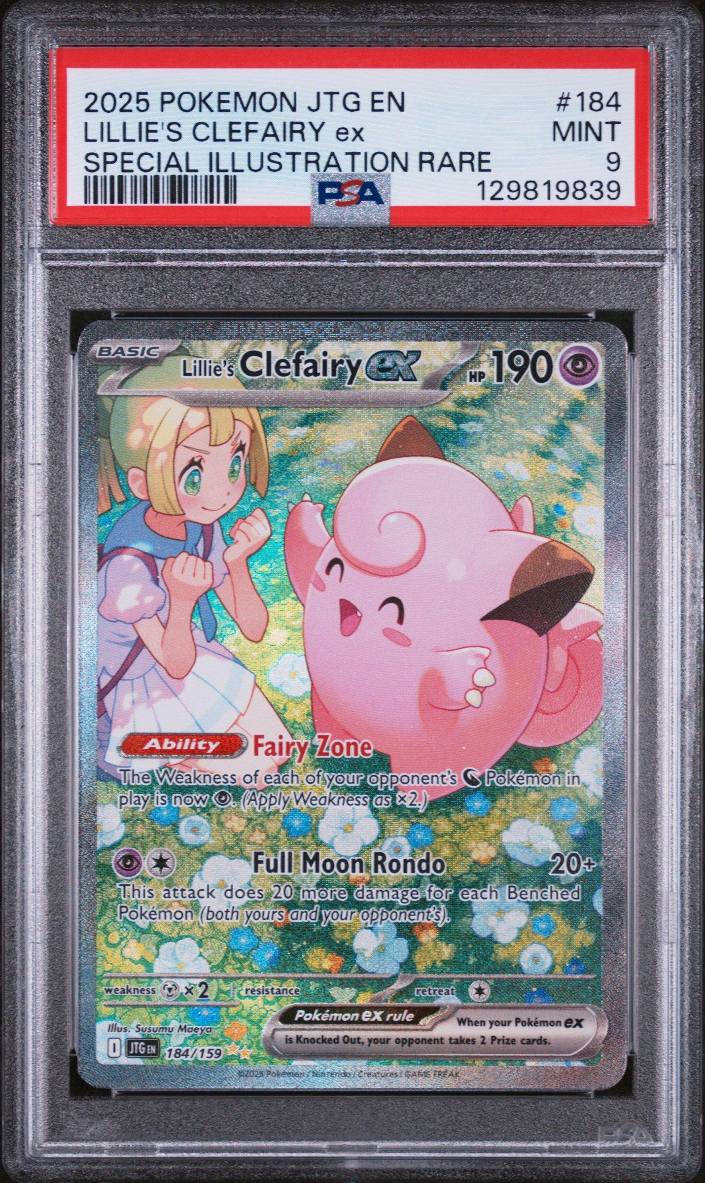 2025 Pokemon Jtg En-journey Together 184 Lillie's Clefairy Ex