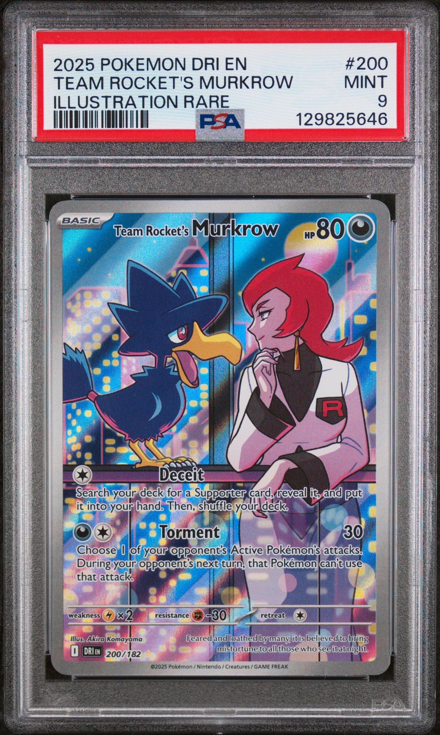2025 Pokemon Dri En-destined Rivals 200 Team Rocket's Murkrow