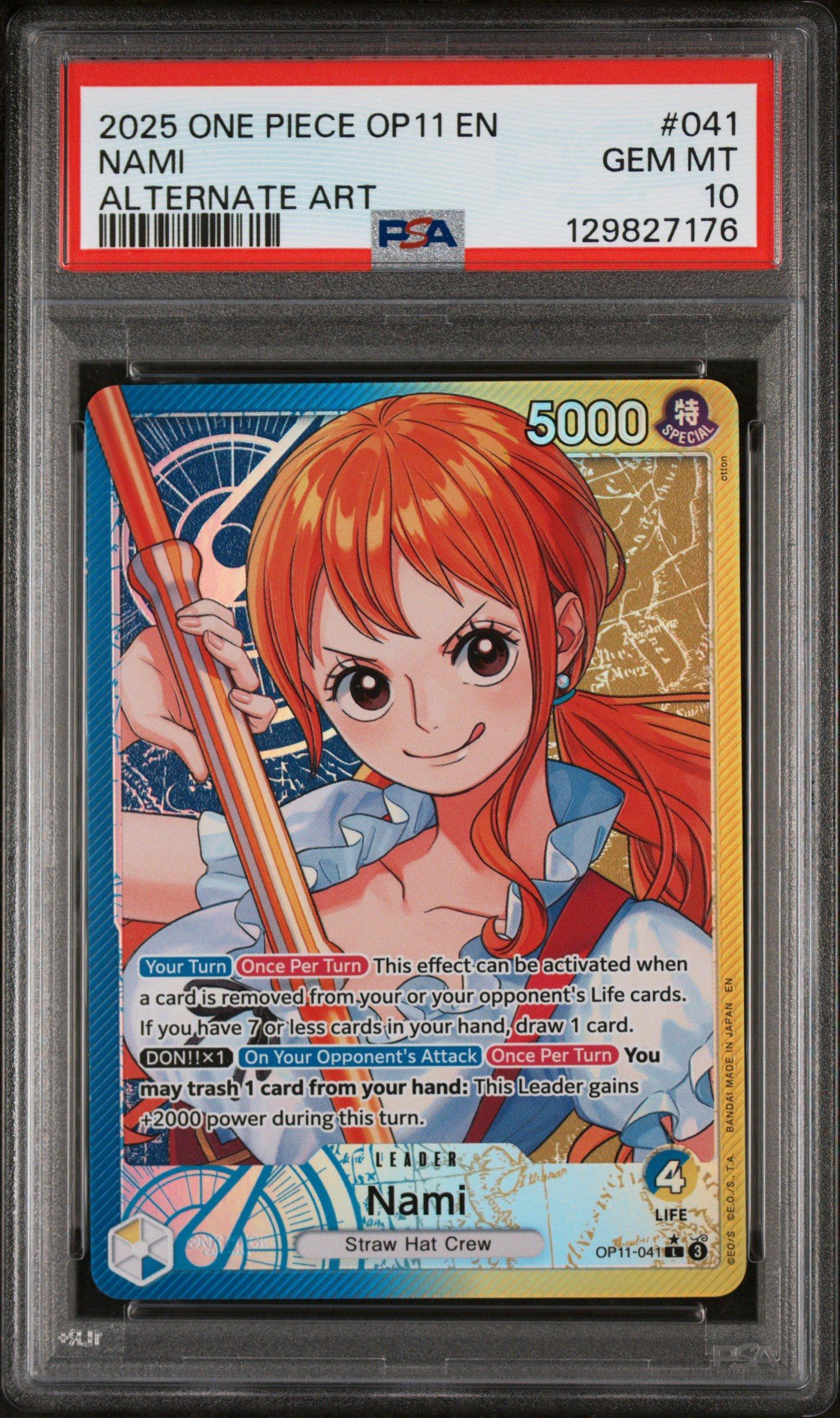 2025 One Piece Op11-a Fist Of Divine Speed 041 Nami Alternate Art