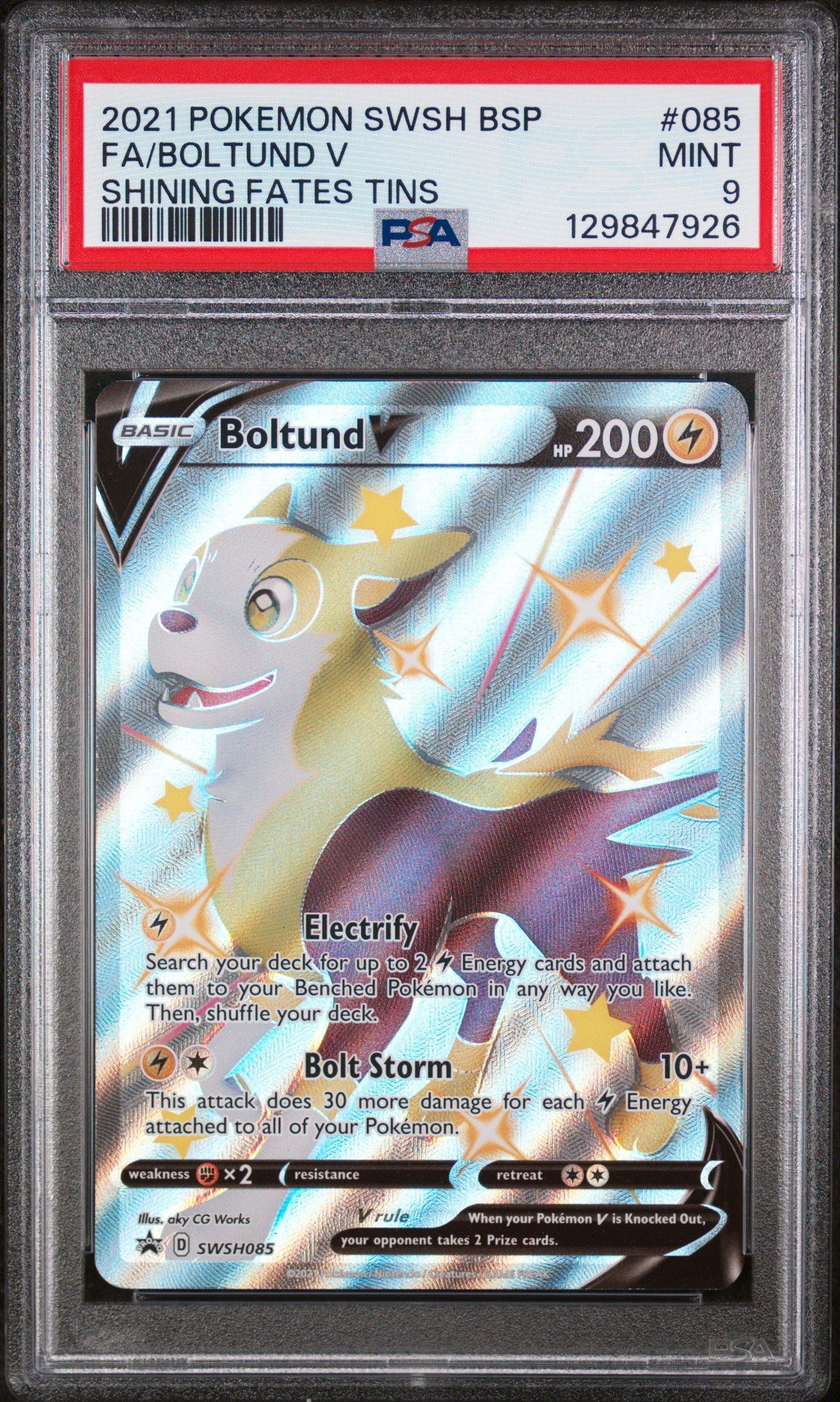 2021 Pokemon Swsh Black Star Promo 085 Full Art/boltund V Shining