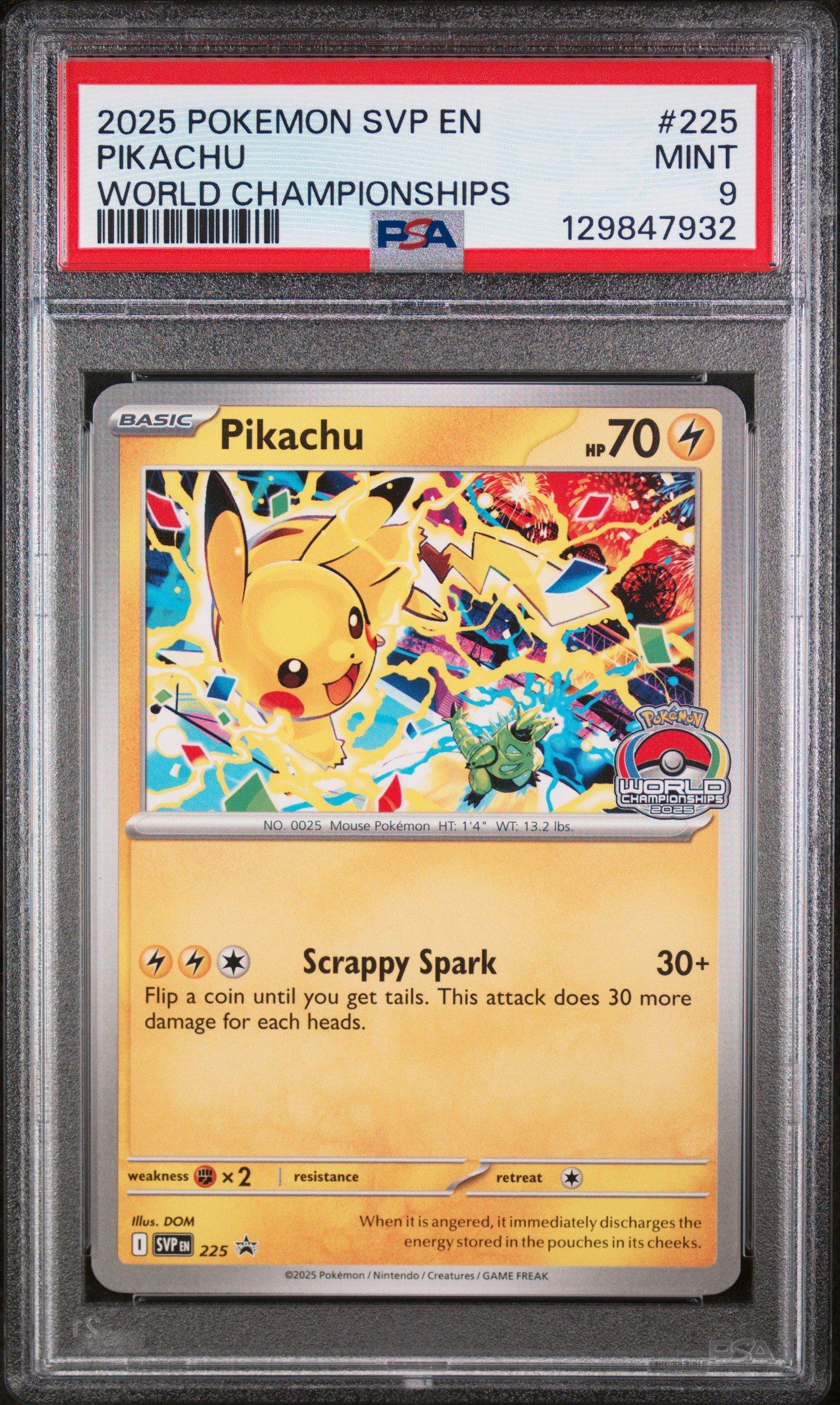 2025 Pokemon Svp En-sv Black Star Promo 225 Pikachu World
