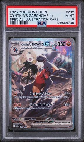 ポケモンカードゲーム CYNTHIA'S GARCHOMP/ROSERADE PSA10 2025 Pokemon Dri En-destined Rivals 232 Cynthia's Garchomp Ex