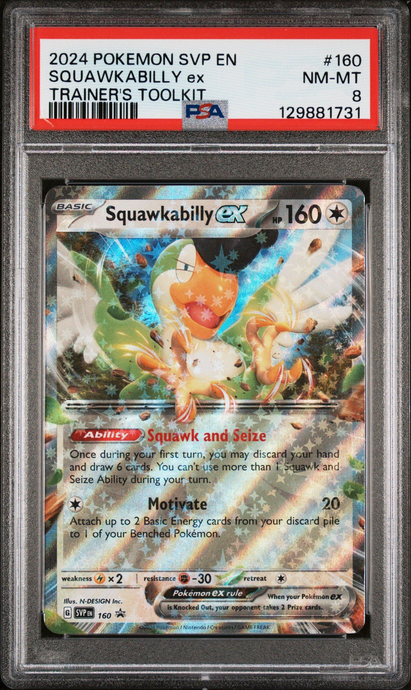 squawkabilly pokemon card Squawkabilly EX 075/091 Full Art NM/M Paldean Fates Pokemon Card