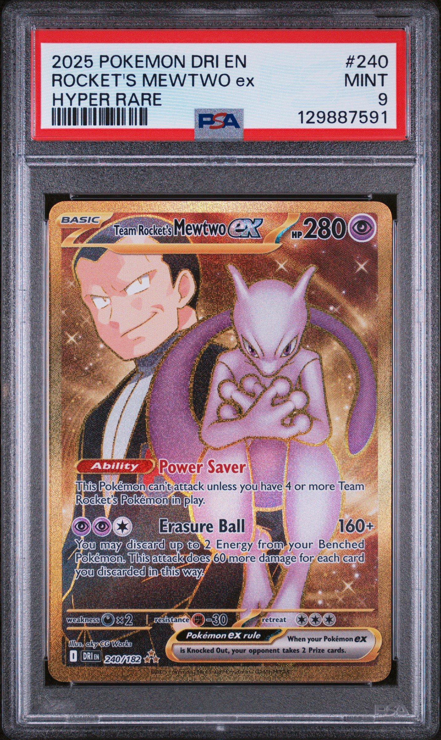2025 Pokemon Dri En-destined Rivals 240 Team Rocket's Mewtwo Ex