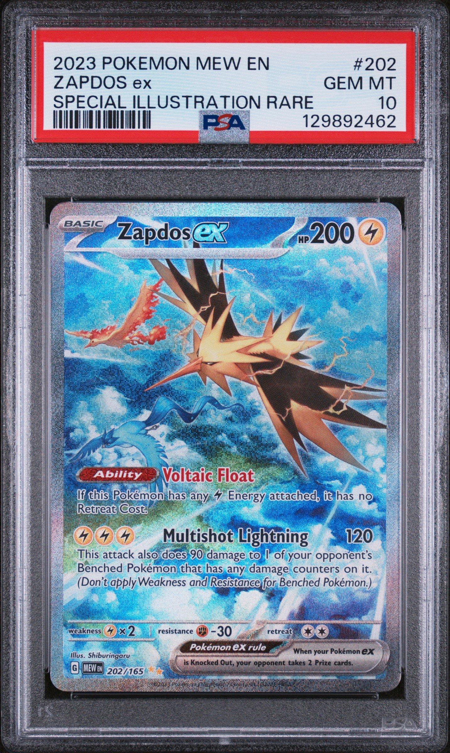 2023 Pokemon Mew En-151 202 Zapdos Ex Special Illustration Rare