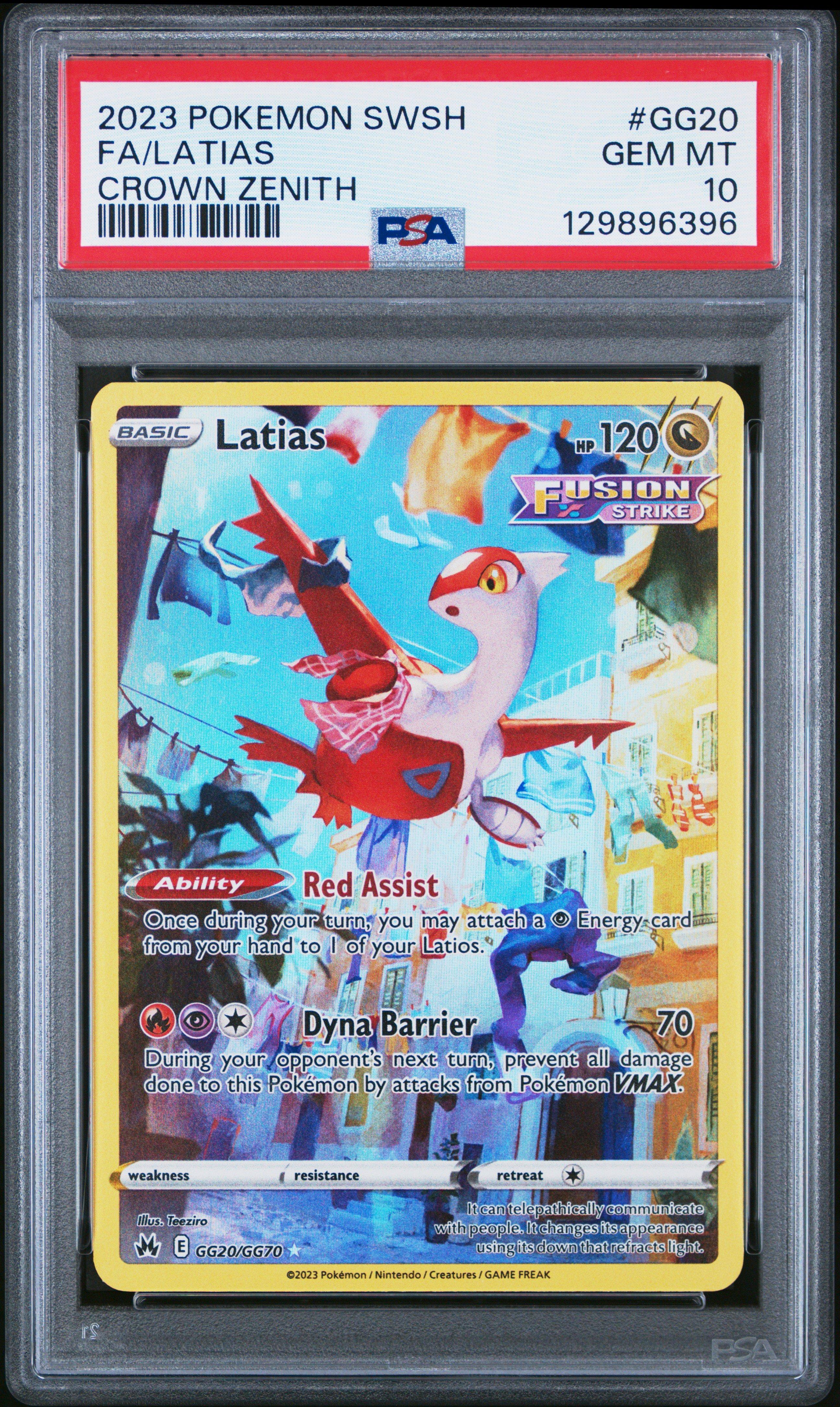 2023 Pokemon Sword And Shield Crown Zenith Gg20 Full Art/latias