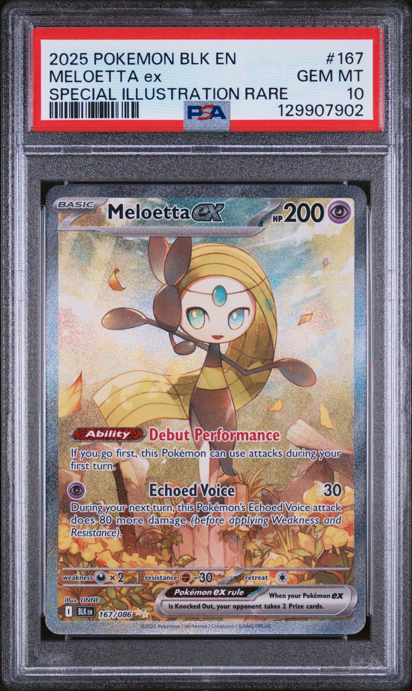 2025 Pokemon Blk En-black Bolt 167 Meloetta Ex Special