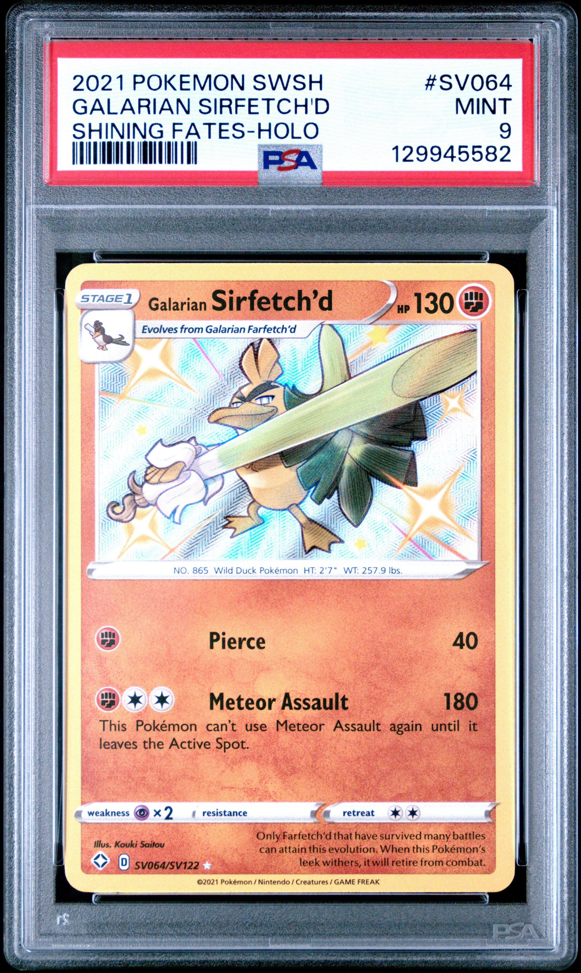 pokemon card sirfetch'd TCG: Galarian V Collection Box – TBC Games Uta SWSH06 Galarian Sirfetch'd V (Full Art)