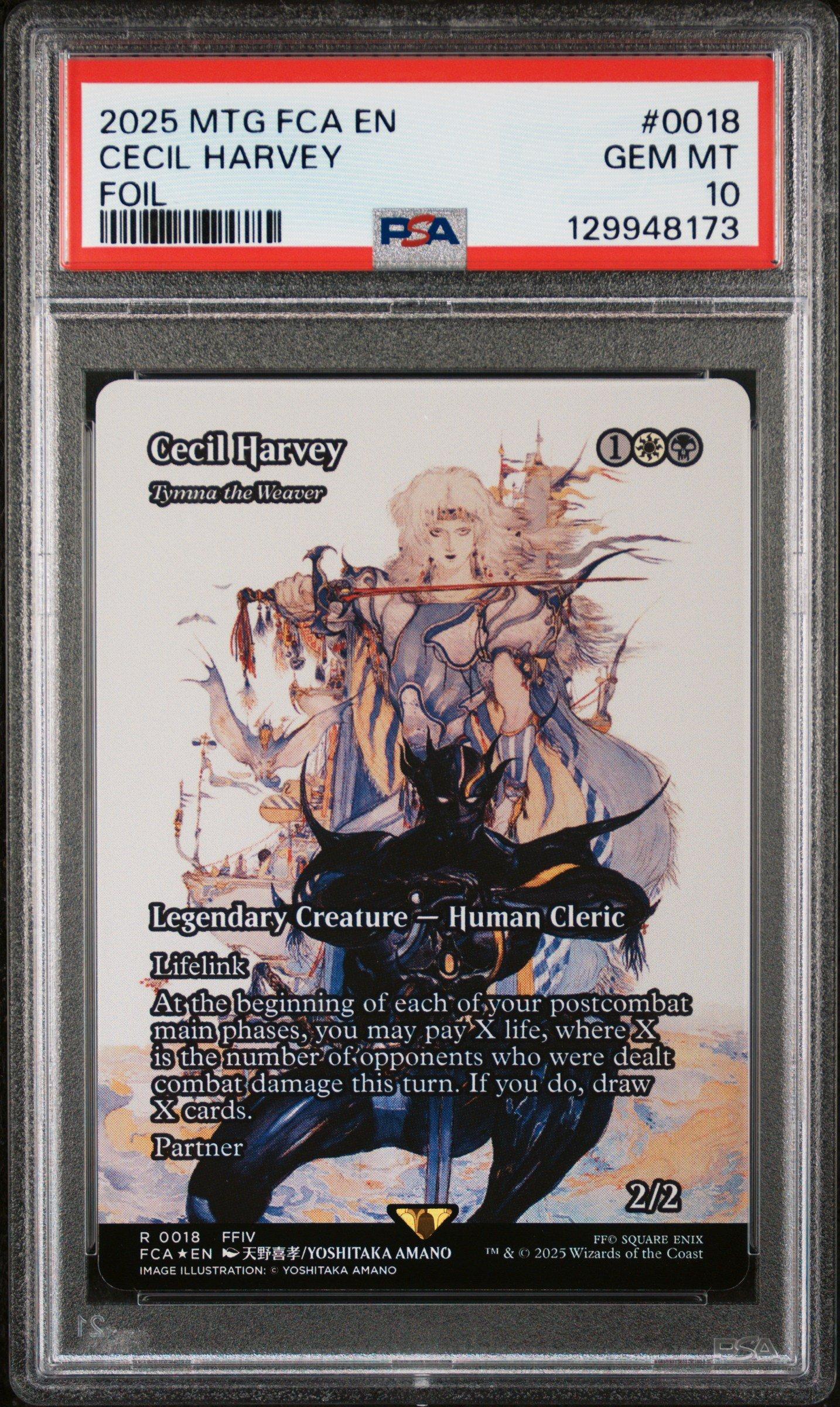 mtg final fantasy cecil 2025 Magic The Gathering Through The Ages 0018 Harvey Foil PSA 10 Graded Card Cecil Harvey #18 Prices |