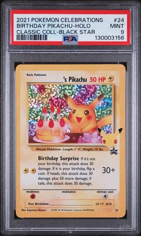 ポケモンカードゲーム 2021 BIRTHDAY PIKACHU-HOLO #007 2021 Pokemon Celebrations Classic Collection 24 Birthday Pikachu